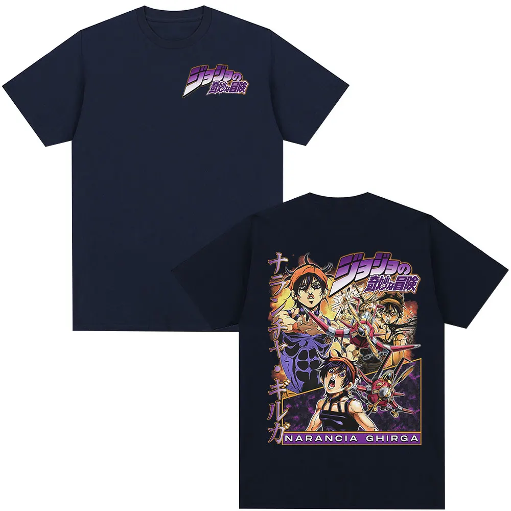 2026 New Hot Summer Anime JoJo Bizarre Adventure T-shirt Narancia Ghirga Manga Graphic Print Men Women Casual Fashion T Shirt view 3