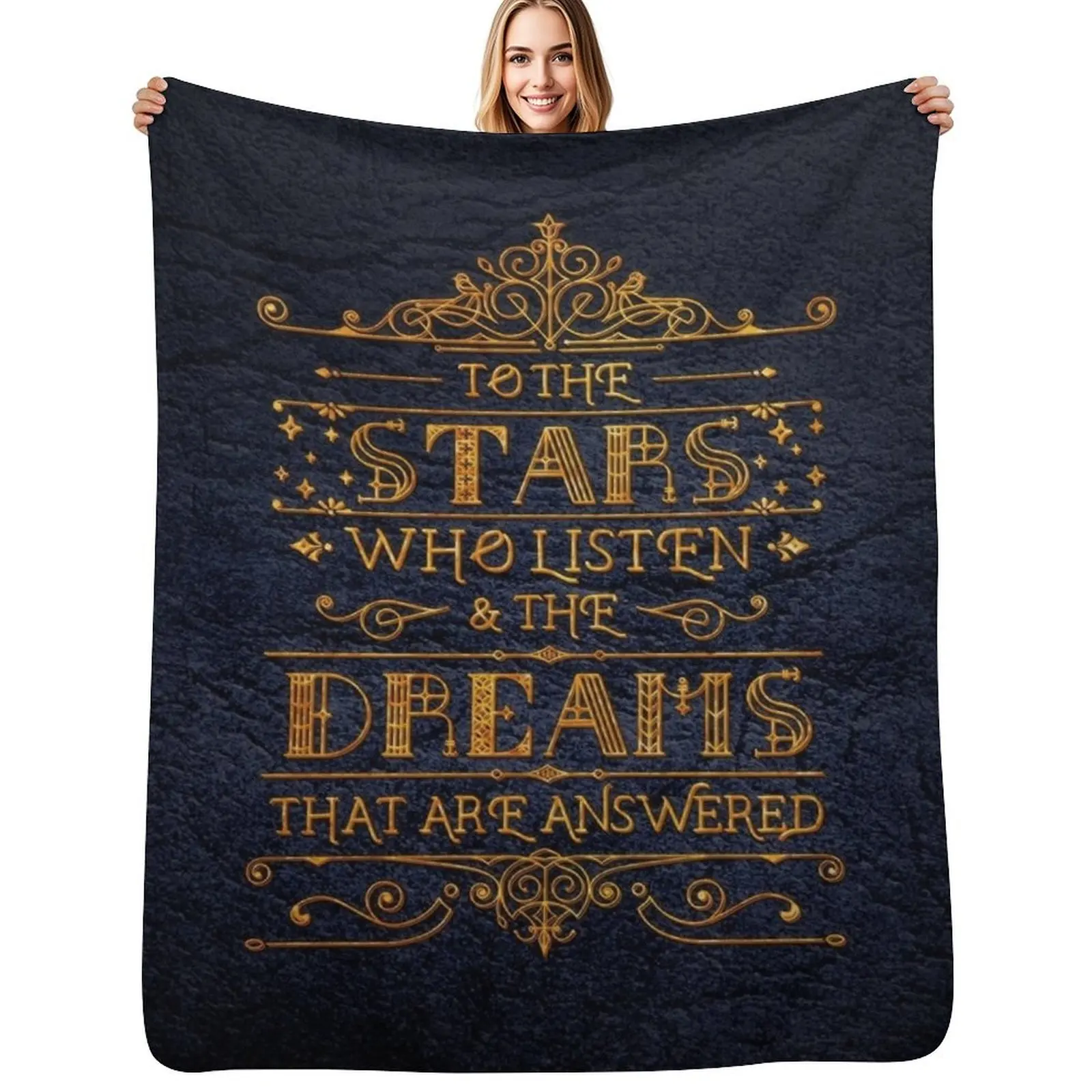 To the stars who listen Throw Blanket Breathable Lightweight Blanket for Adults Kids