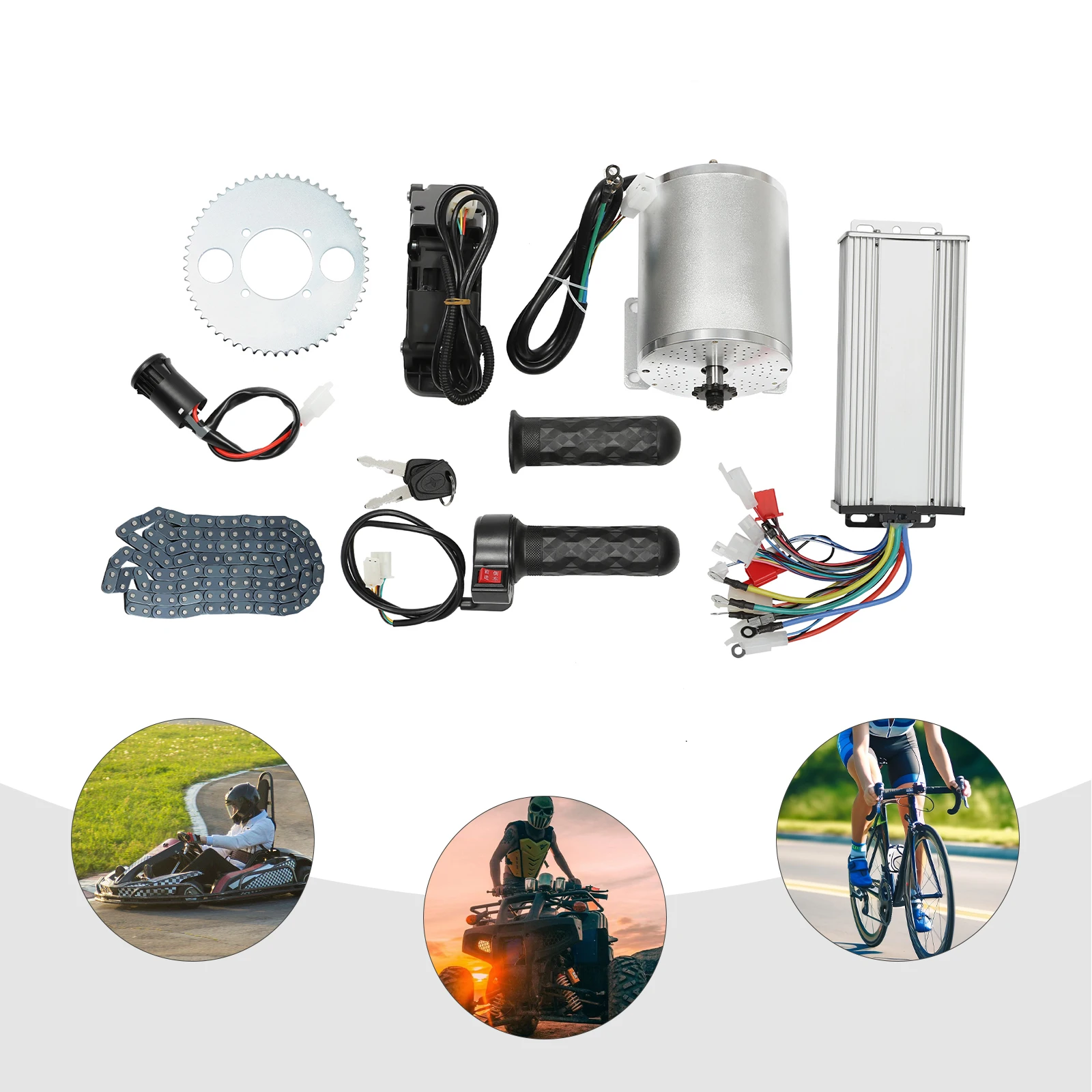 

48-72V BRUSHLESS MOTOR KIT WITH CONTROLLER AND THROTTLE FOR ELECTRIC SCOOTER E BIKE ENGINE MOTORCYCLE DIY PART CONVERSION KIT