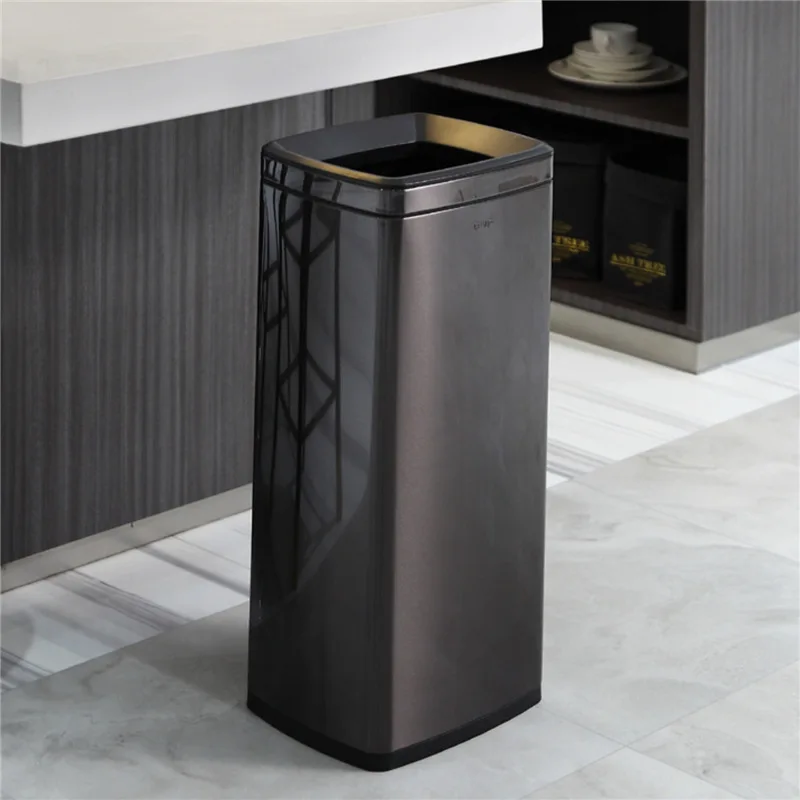 Trash Can Outdoor Stainless Steel Round Hotel Sanitation Lobby Vertical Outdoor Ashtray Hotel Elevator Entrance
