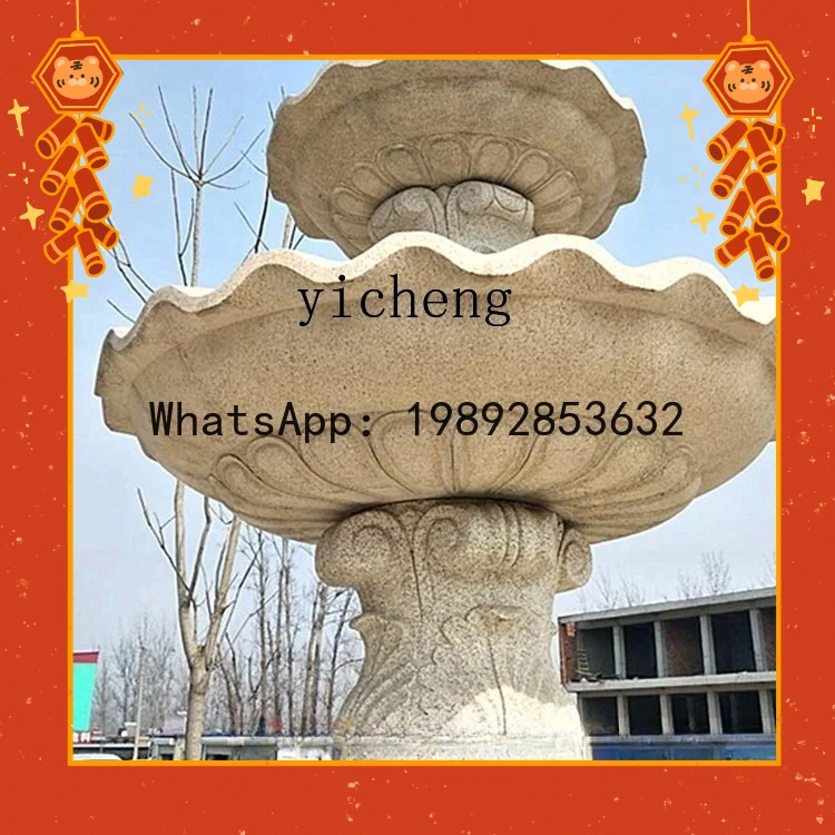 

BB Rockery Water Flow Stone Sculpture Courtyard Fish Pond Large Water Fountain Waterfall Bowl Landscape Sculpture Ornament