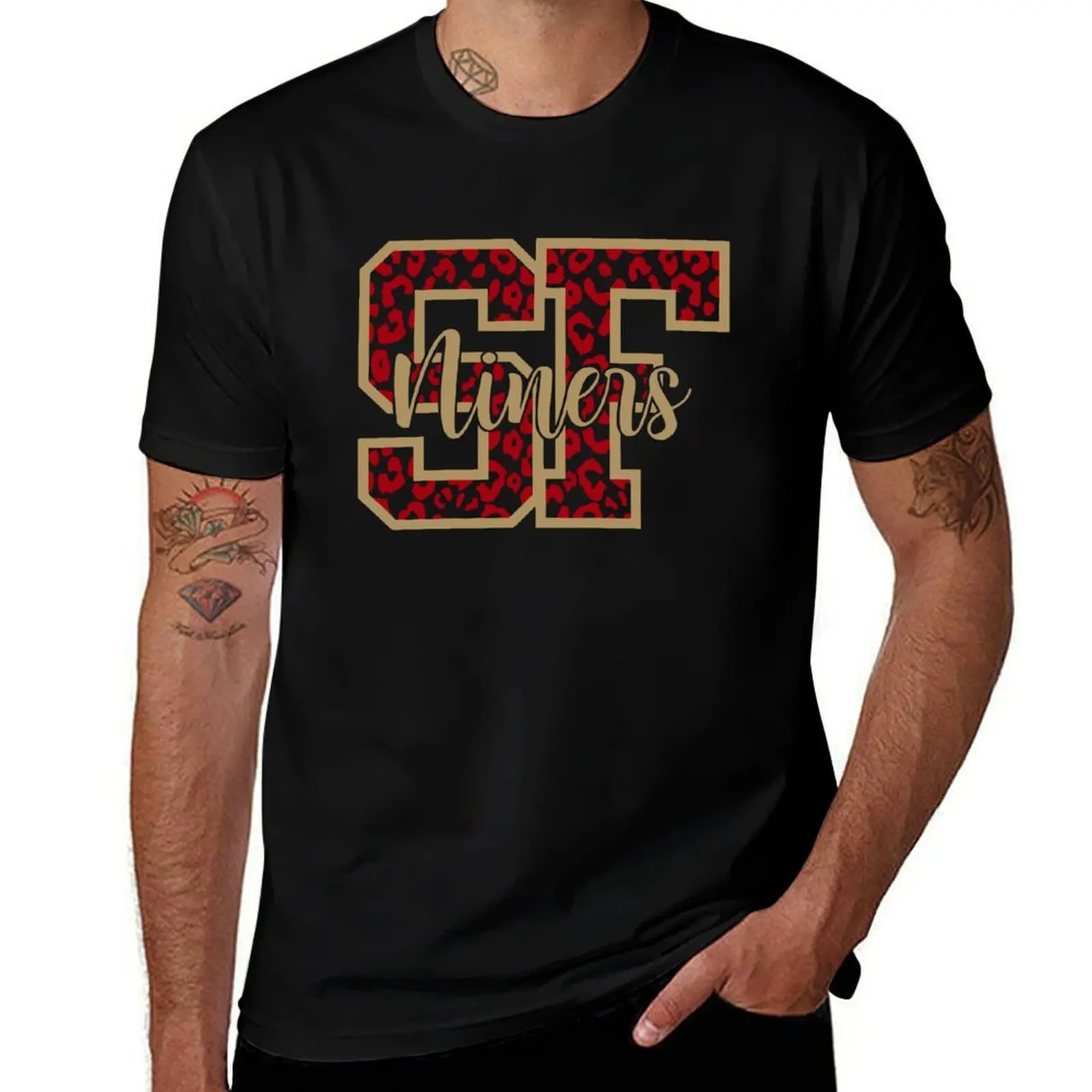 SF Football 49ers Niners T-Shirt t shirts for man graphic funny man t shirt luxury T-Shirt