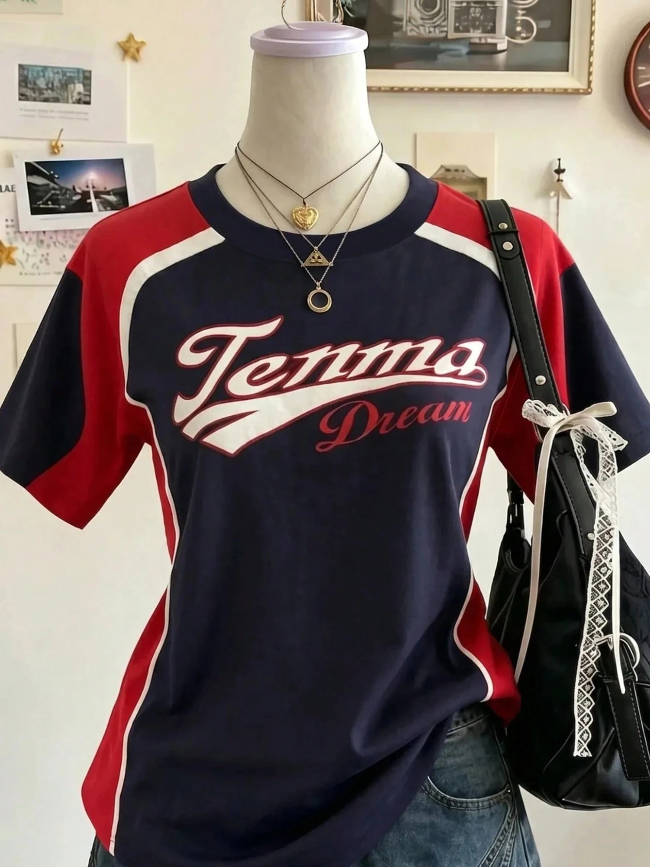2026 Sommer Neue Vintage Oversized Grafik-T-Shirts Damen Y2k Streetwear Kurzarm-Tees Weibliche Lässige Sportliche Schwarze Paar-Tops – Detail 11