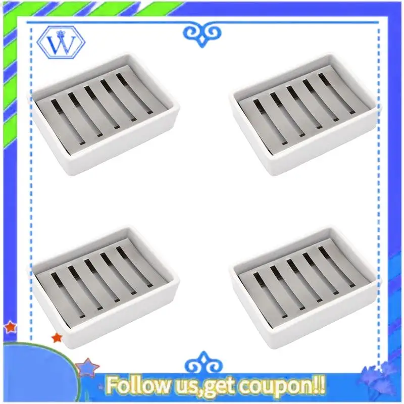 

A55P-4X Мыльница Держатель для мыла из нержавеющей стали для ванной и душа Двухслойная сливная коробка для мыла