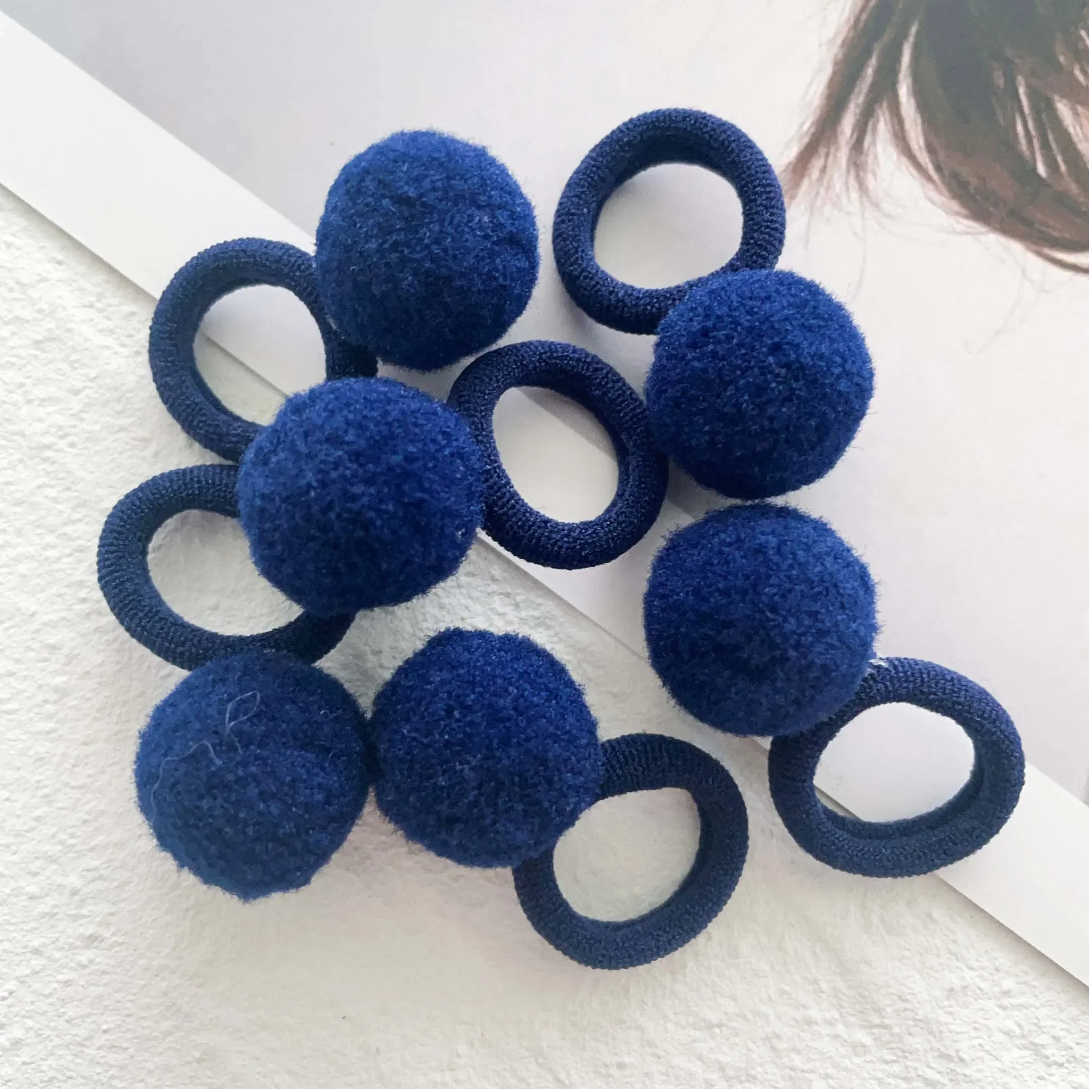 10 stücke Kinder Elastische Haarbänder Mädchen Plüsch Ball Gummiband Für Kinder Süßigkeiten Scrunchie Haar Krawatten Clip Baby Haar Zubehör