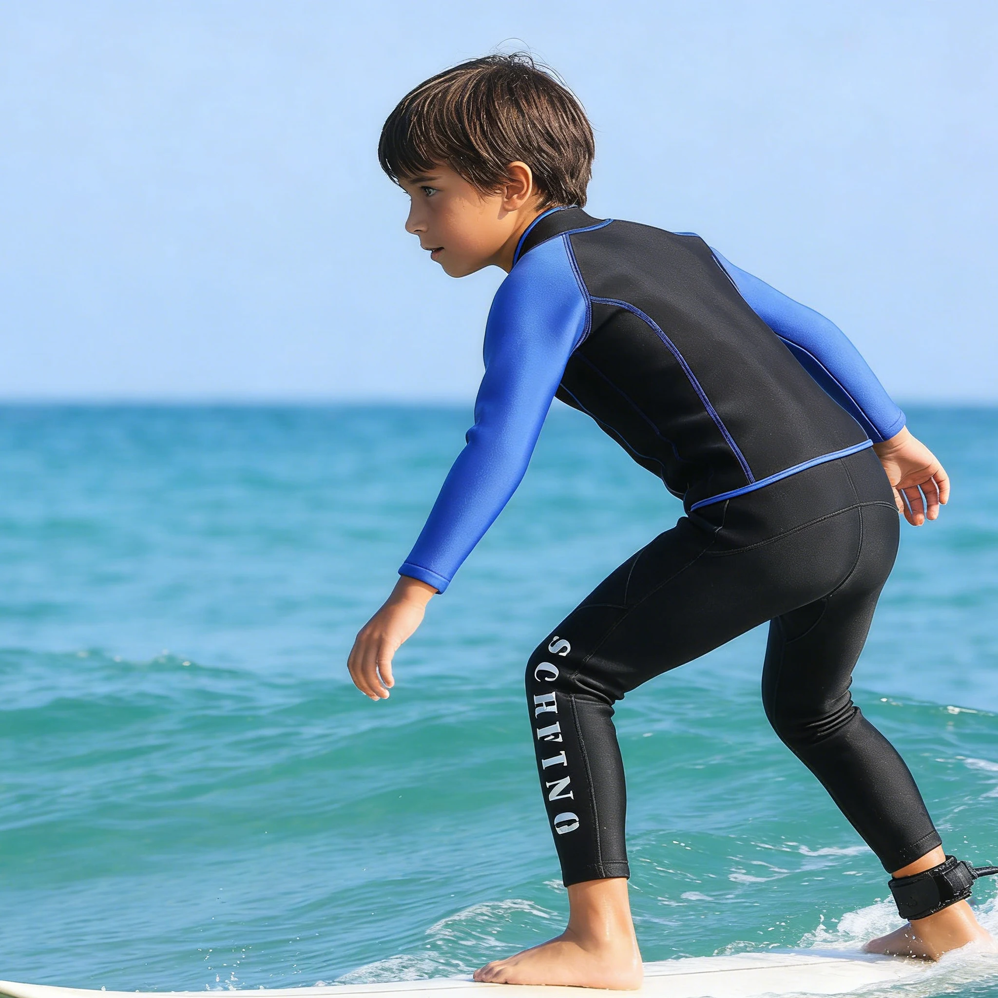 

2.5MM Neoprene Wetsuit,2-Piece Girls Boys Scuba Freediving Tops+Pants Anti-UV Surfing Swimming Diving Children's Jellyfish Suits