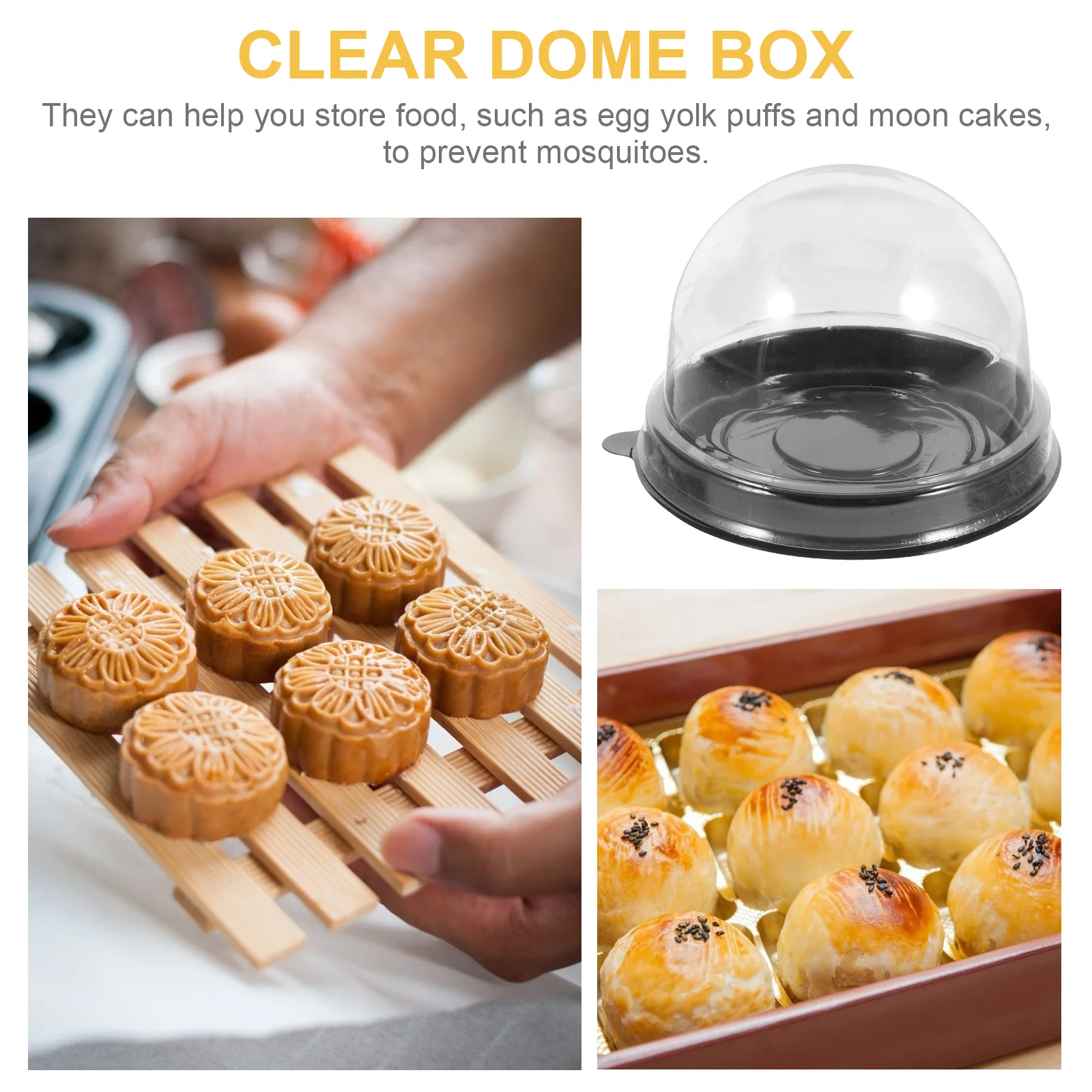 

50pcs Egg Yolk Crisp Packaging Box Mini Cake Containers Muffin Box Small Round Dessert Boxes Cupcake Holders Food Preservation