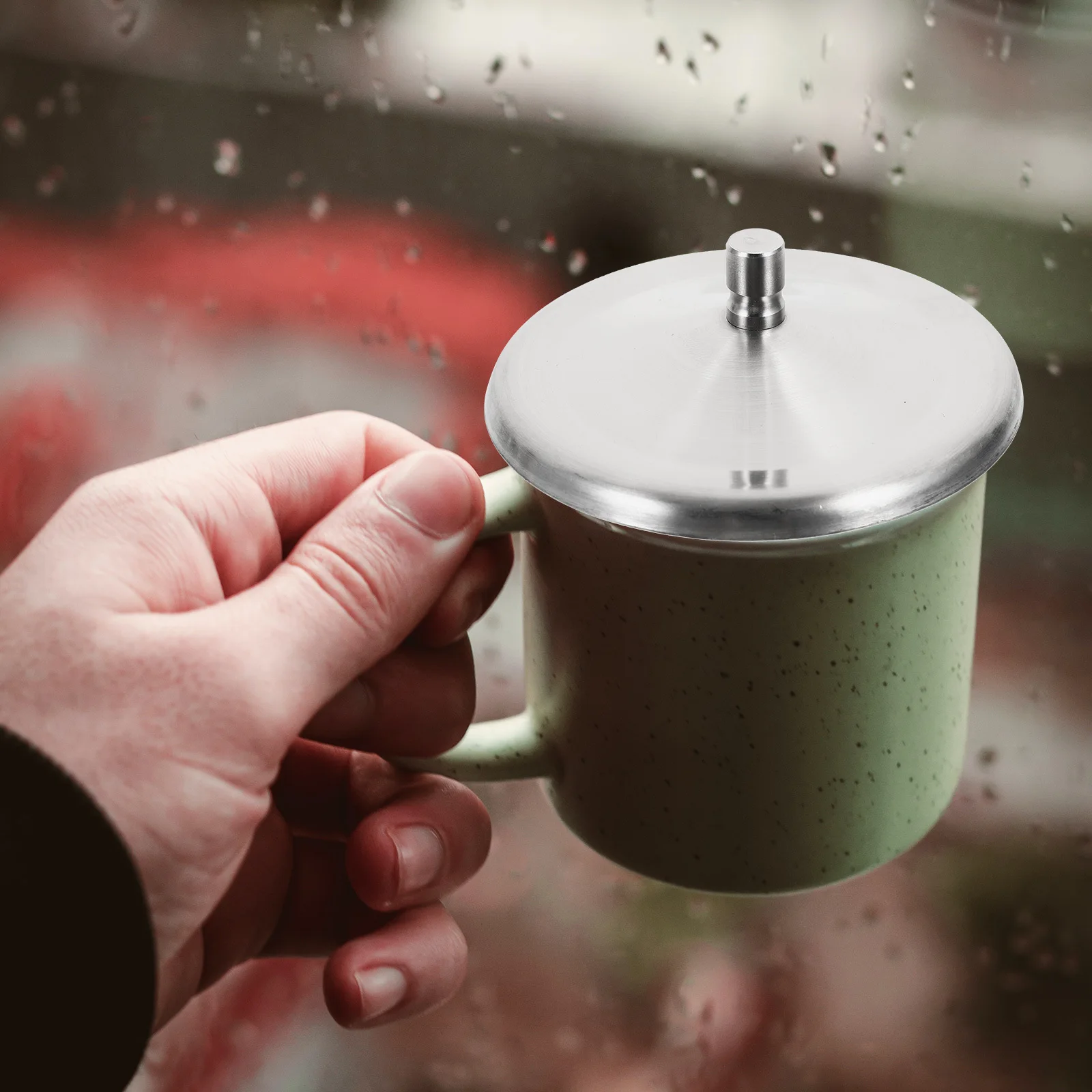 

6pcs Stainless Steel Cup Covers Round Lid For Coffee Mug Water Bottle Portable Practical Household Kitchen Bar Accessories