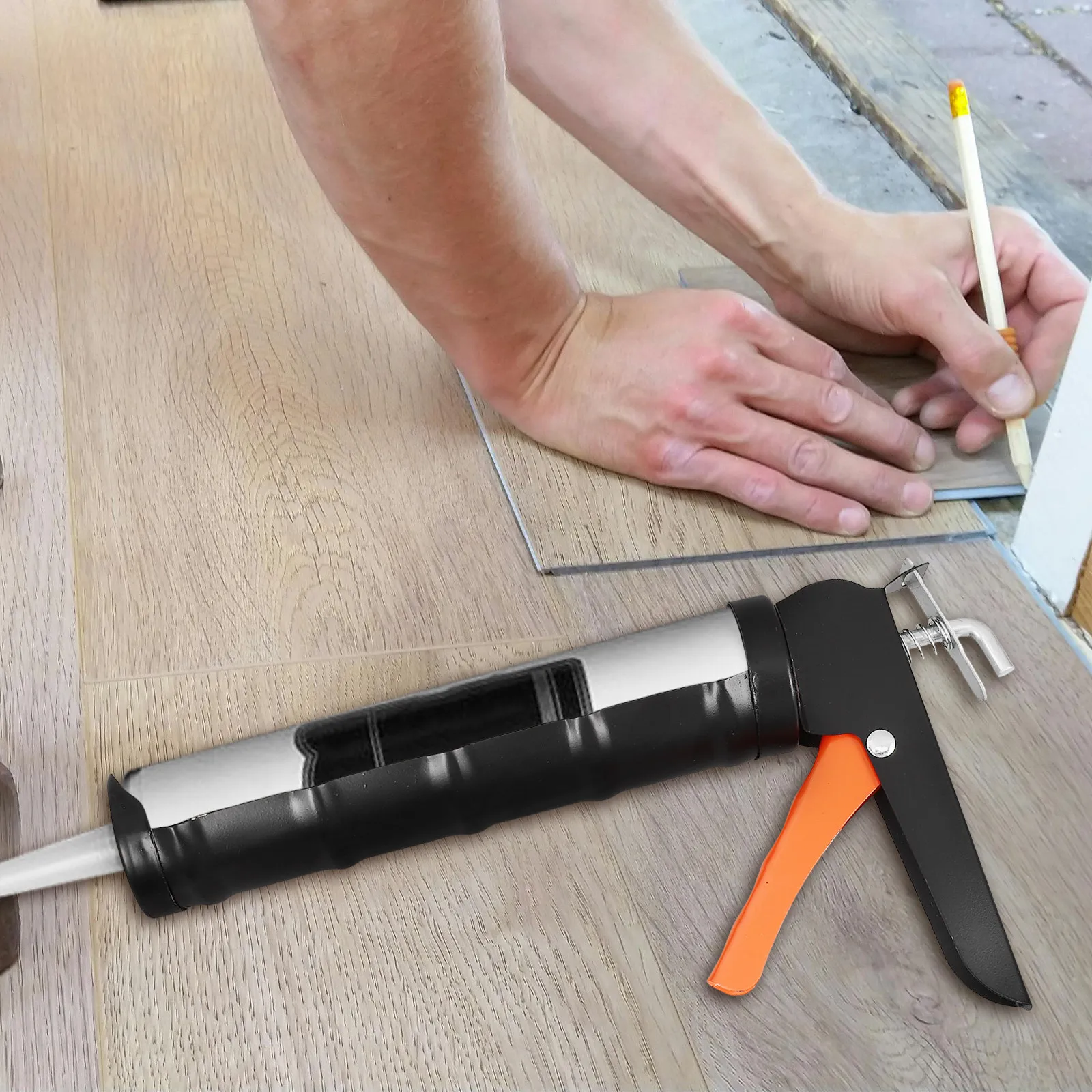 

Sturdy Portable Automatic Caulk Gun Professional Caulking Glue Tool Ergonomic Home Caulk Finishing Tool Clean Sealant