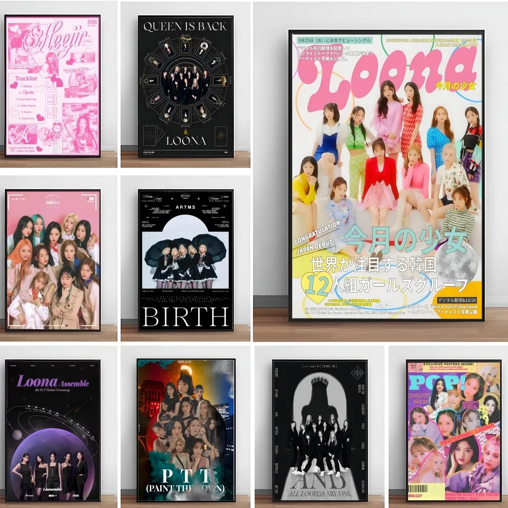 Latest Kpop L-Loona Poster Paper Print Home Living Room Bedroom Entrance Bar Cafe Art Painting Decoration