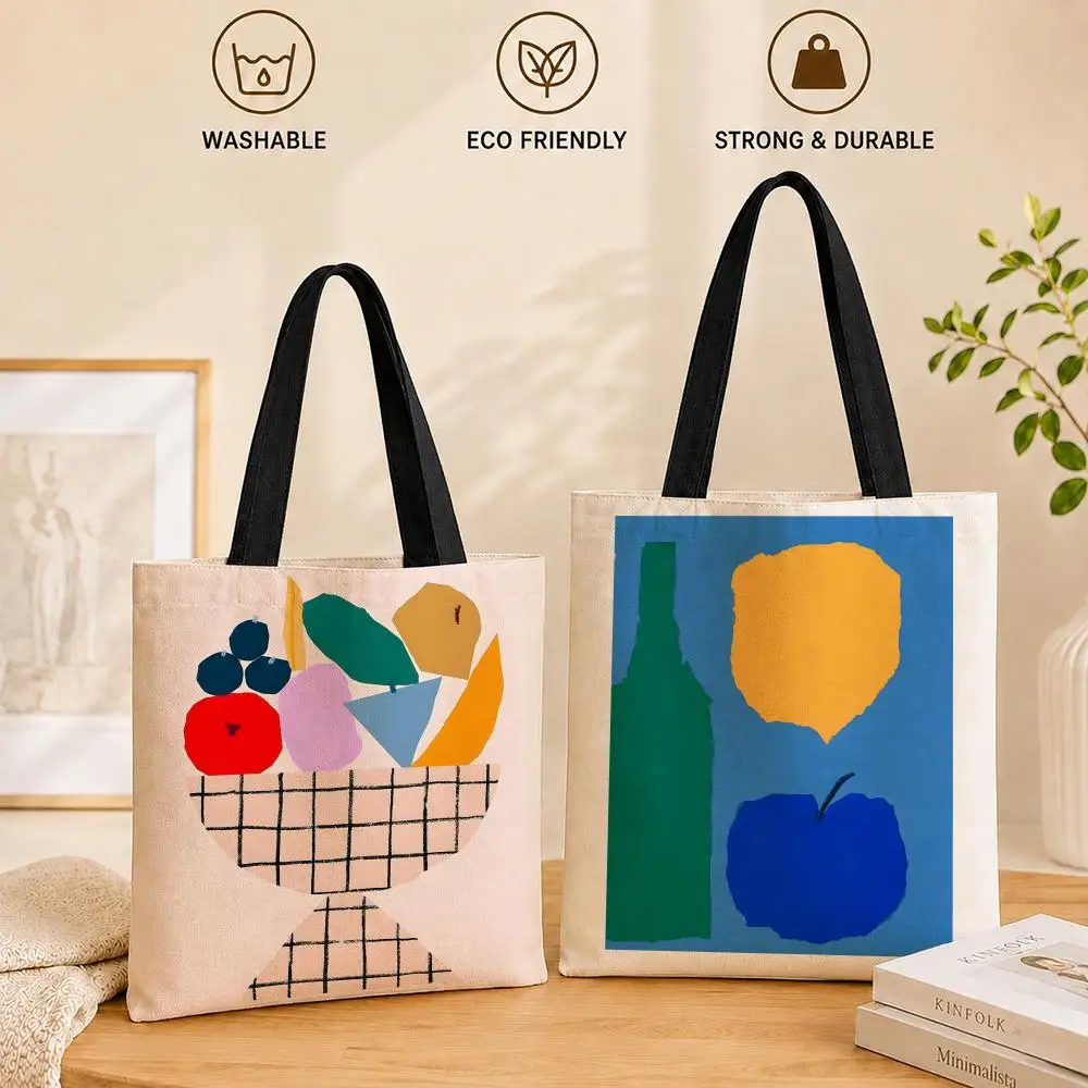 Artist M-Matias Larrain Bolsas de almacenamiento para mujer, bolso de lona, ​​bolsa de compras reutilizable de gran capacidad, bolso de hombro