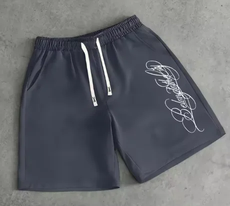 2026 Summer New 3D Printing Art Signature Fitness Outdoor Leisure Home Comfortable Quick Drying Home Loose Shorts Large Size
