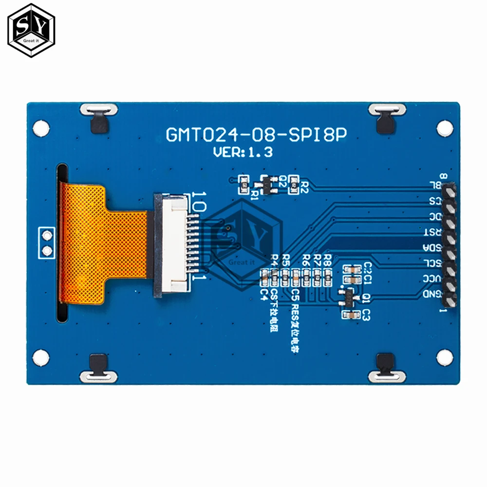 2,4 / 2,8 / 3,5 pulgadas 240x320 320x480 SPI 2,4 "módulo de puerto serie TFT 5V/3,3 V adaptador PCB ST7789V/ST7796S pantalla LCD para Arduino