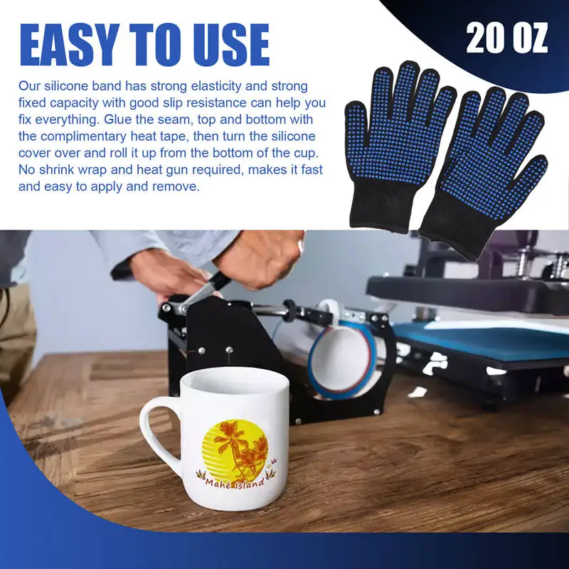 Sublimatieset Sublimatie Blanks Siliconen Bands Sleeve Kit voor Sublimatie Tuimelaars 20oz Skinny,