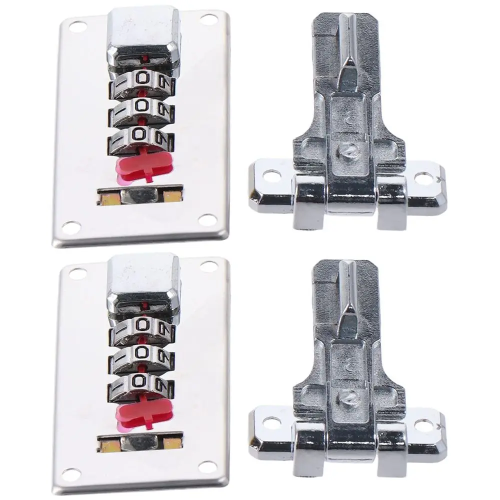 

2Pcs Luggage Nickel Tool Box Hasp Metal 3 Digit Combination Password Lock with Screws Suitcase Hasps for Toolbox Vanity Case