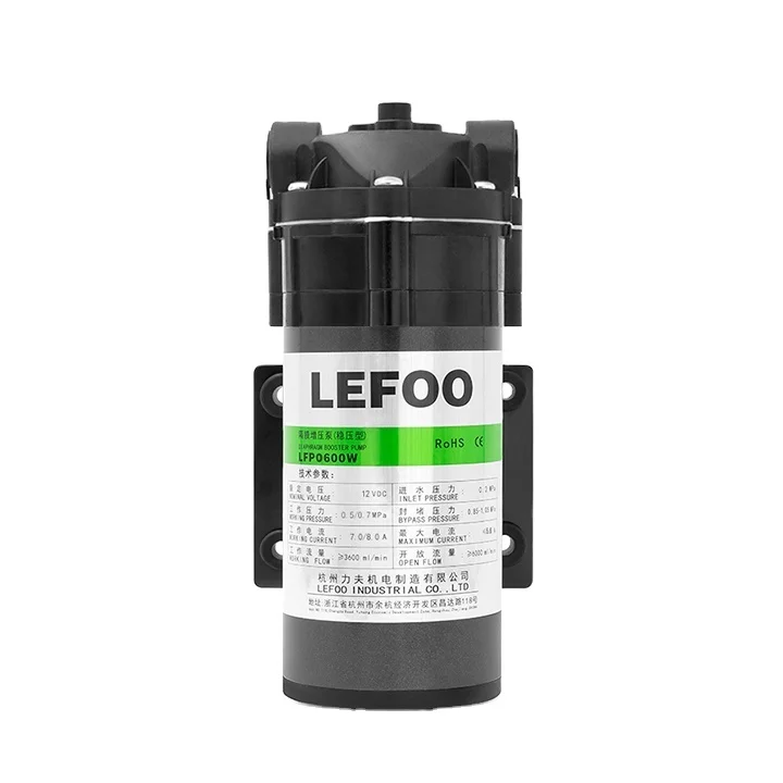 LEFOO CE NSF Certification 12vdc 600 GPD Reverse Osmosis Booster Pump Ro Filter Booster Pumpfor Hot Cold Ro Water Purifier