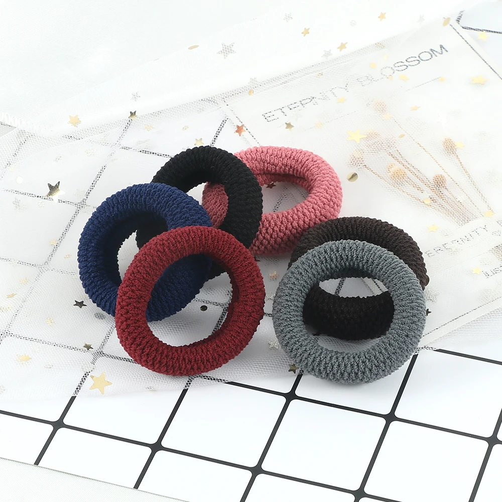 6PCS/Set Solid Color Basic Hair Bands Simple Wide Headband for Thick Hair Women Girls Fashion Hair Accessories Holder Scrunchies