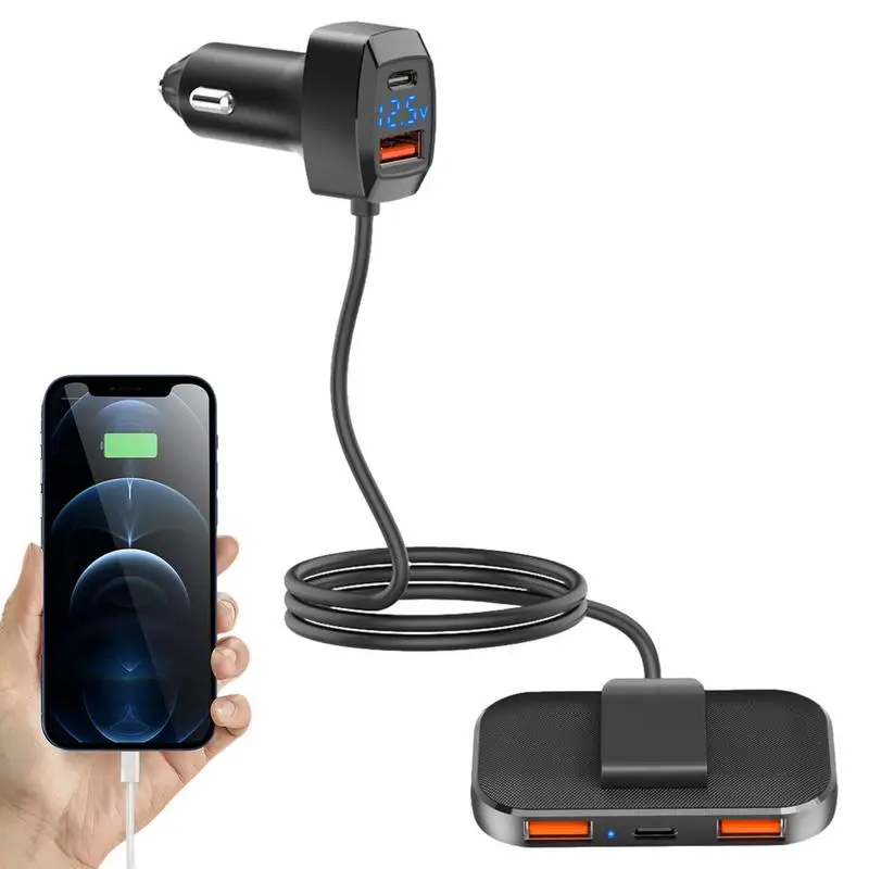 Car Phone Charger Adaptability For All Vehicles 5 Ports Phone Charger Car Charger Adapter Effortless Device Charging USB