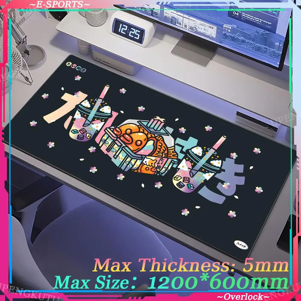 

Big Mouse Pad Milk Tea Sushi Desk Accessories Laptop Gamer Mouse Mat Desk Gadget Playmat Table Mat Gaming Pad Mousepad Gamer