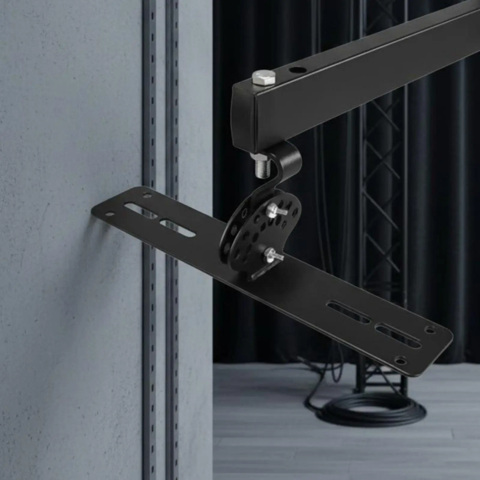 Audio Support Bracket Speaker Wall Bracket Adjustable Arm Metal Speaker Pedestals for Home Theater Stage and Karaoke Rooms