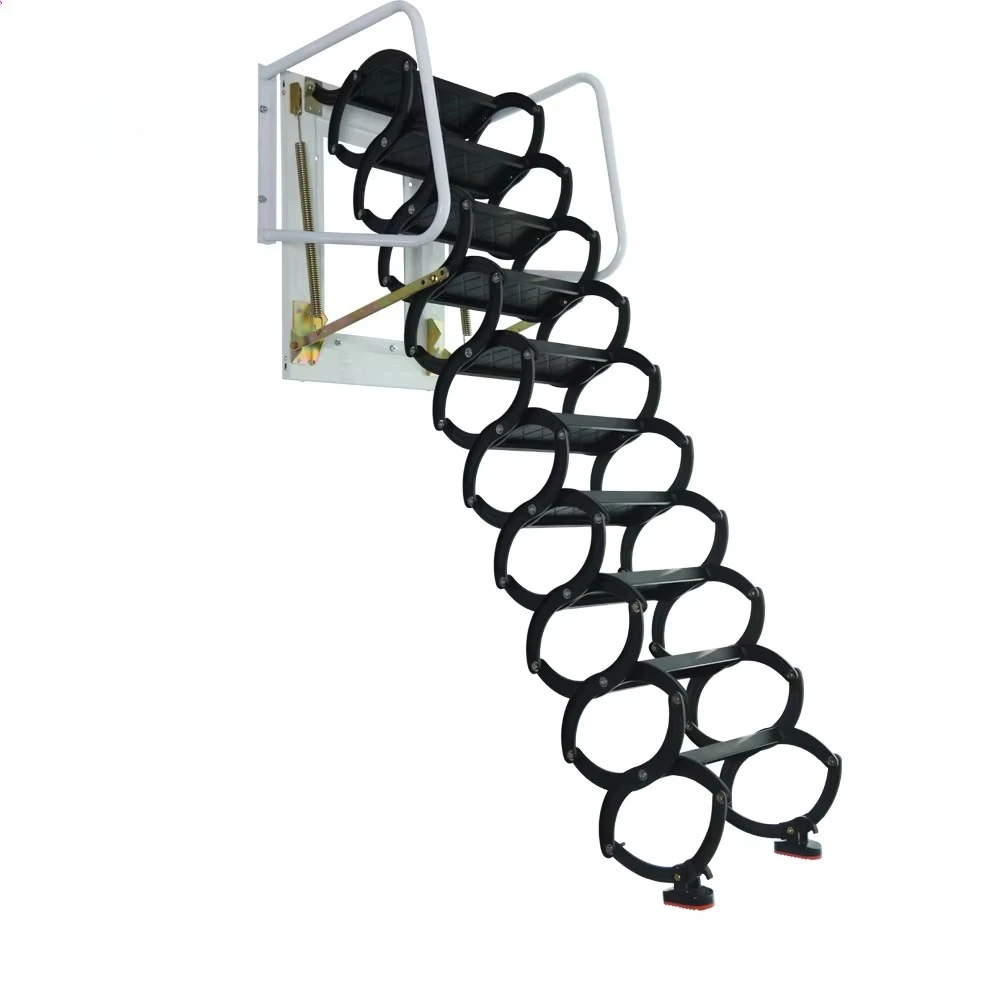 Производитель Низкая цена Стальная настенная современная складная выдвижная лестница-чердак