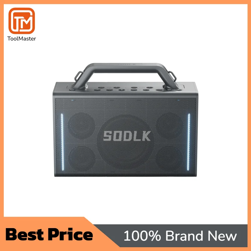 [Горячая распродажа] Bluetooth-колонка SODLK S1116 с 10-часовым временем воспроизведения, двумя беспроводными микрофонами, пультом дистанционного управления, мощностью 200 Вт