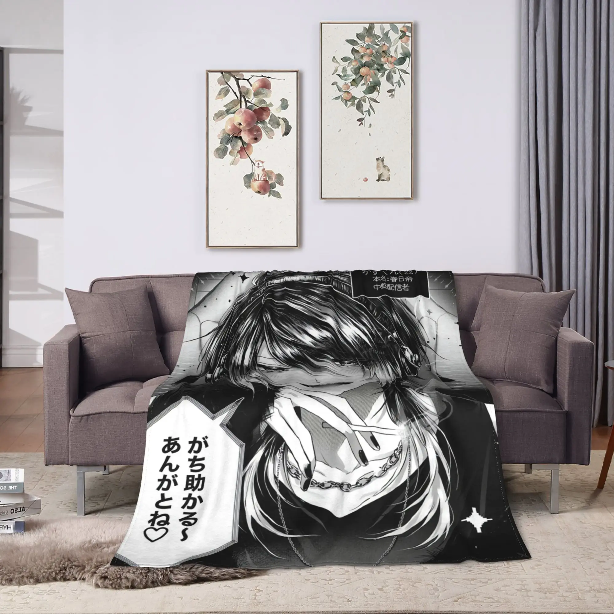 Anime K-Kasurich-H Blanket Quality Warm Soft  Throw Blanket Autumn Decorative Bedroom Street Trend Bedspread