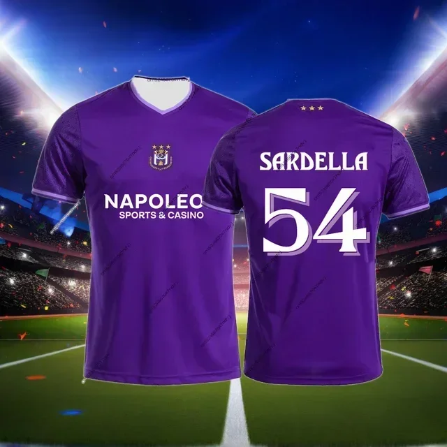 R.S.C. أندريليفت لكرة القدم بلجيكا Men_Boy 24_25 كرة القدم جيرسي الرياضة ثلاثية الأبعاد تي شيرت مطبوع المشجعين كرة القدم الخاصة جيرسي كيت #2