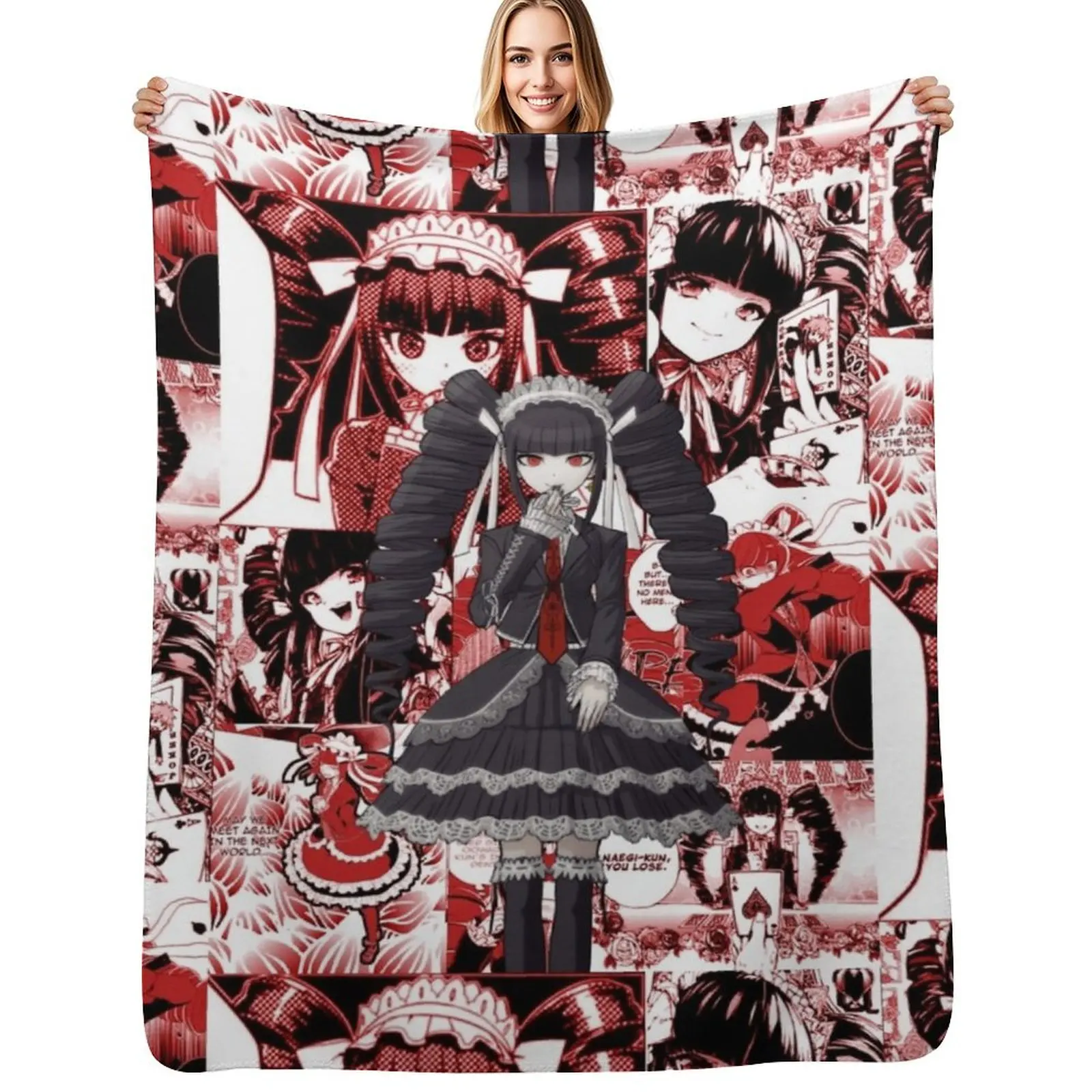 Celestia Ludenberg Manga Collage Throw Blanket Cozy Throw Blanket for Bed Sofa Chair