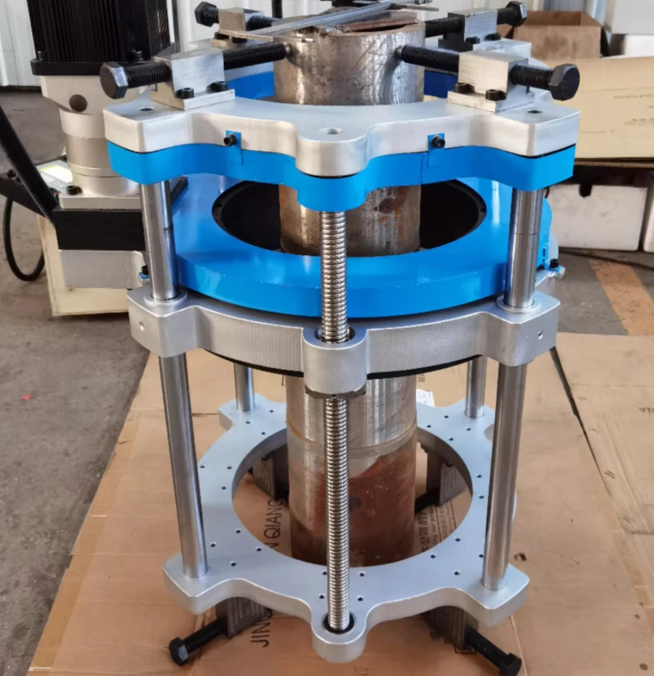 Portable external lathe, shaft diameter lathe, shaft end machining, surface leveling machining thread external welding