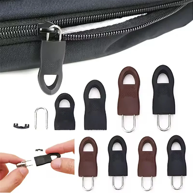 16/8Pcs Replacement Zipper Pull Puller For Clothing Zip Fixer For Travel Bag Suitcase Backpack Zipper Pull Fixer For Tent