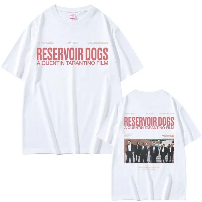 Heißer berühmter Regisseur Quentin Tarantino Film reservoir Hunde doppelseitiger Druck T-Shirt Männer Frauen lässig Vintage übergroße T-Shirt