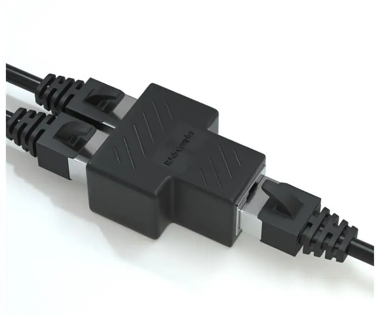 1 To 2 Ways Network Connector Ethernet RJ45 Female Cable Splitter Adapter Distributor Network Extender Adapter C For Laptop A7