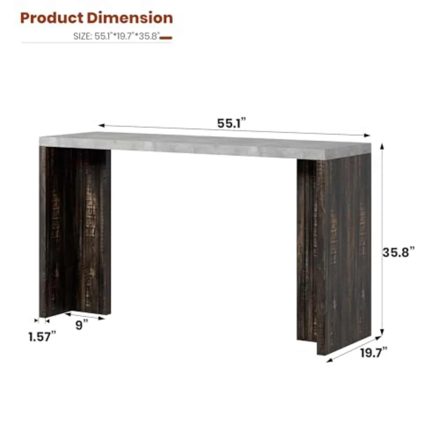 Modern Rectangular Bar Table 3