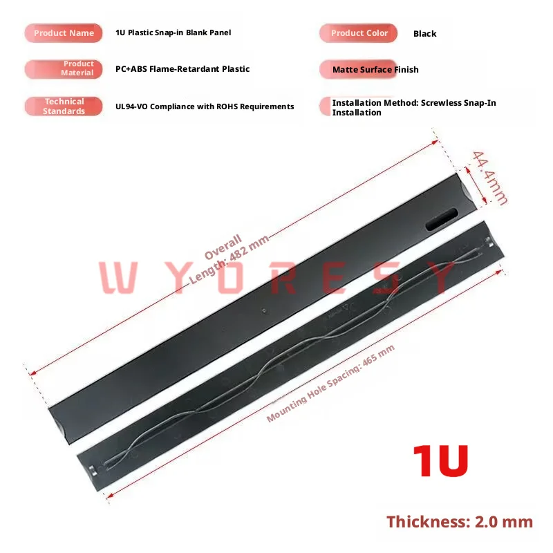 19 Inch Server Network Cabinet Metal Blank Panel 1U/2U/3U/4U Optional Thickened Dustproof Rack Baffle With Pre Drilled Mount
