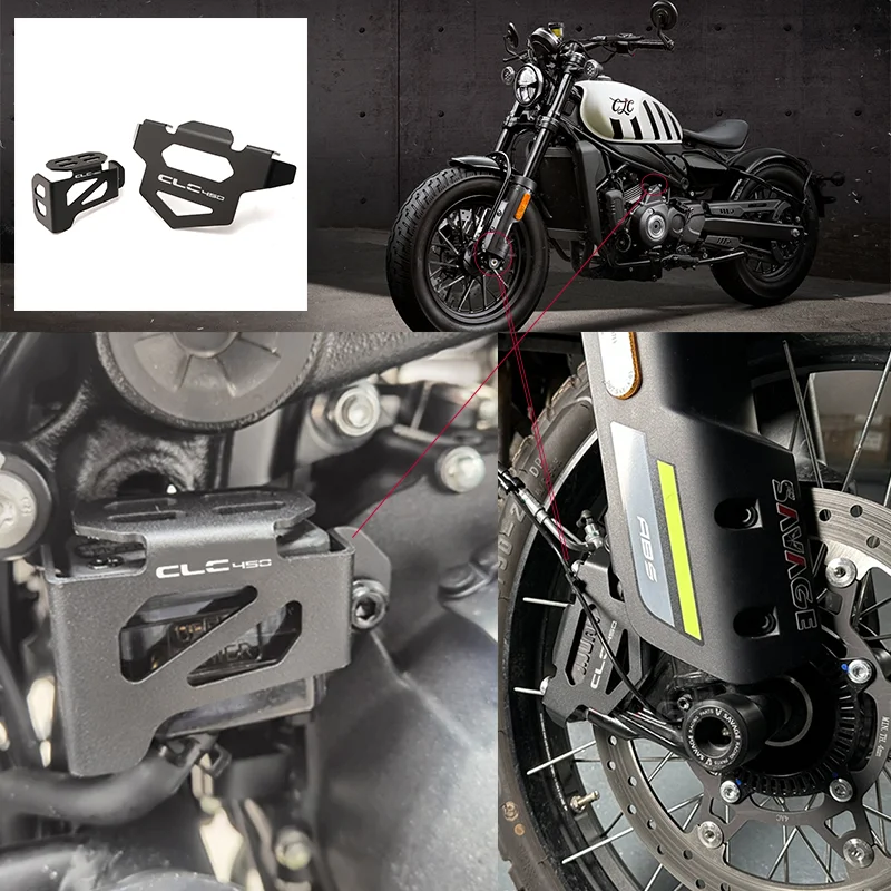 

For CFMOTO MOTO CF 450CLC 450 CLC CLC450 Accessories Motorcycle Front Brake Caliper Guard Rear Brake Fluid Reservoir Cover Guard