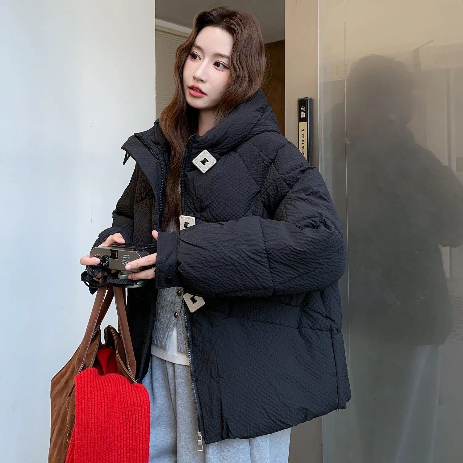 

Удлиненная женская парка, водонепроницаемая, в стиле кавайи, с нежными пастельными оттенками розового, милый внешний вид, подходит для подростков, молодежный стиль, Ol