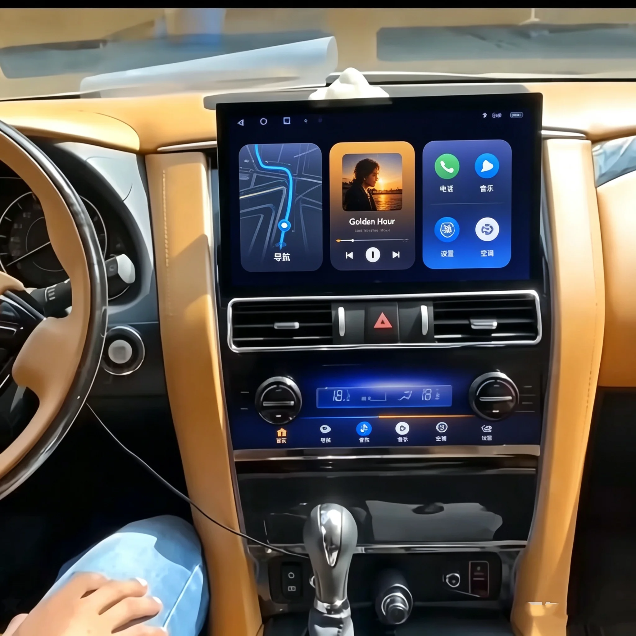 13.3 Carplay Android 13 For Nissan Patrol Y62 2010-2023 Car GPS Navigation Head Unit Multimedia Player Car Radio Tape Recorder