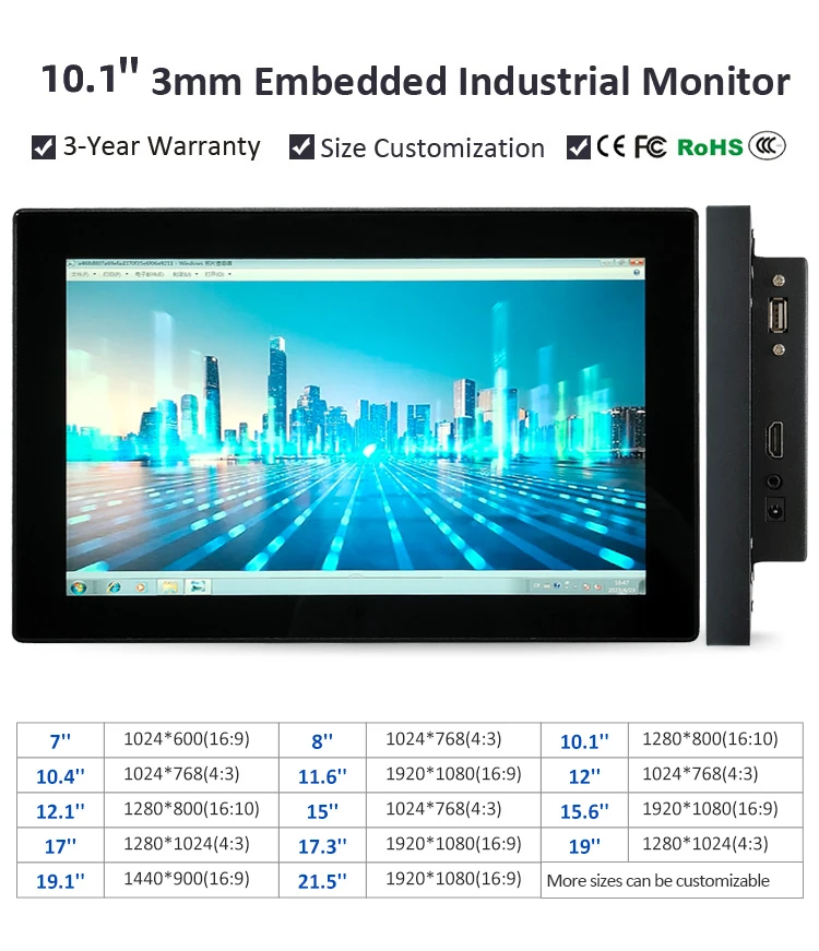 10.1 Inch touch screen monitor computer industrial panel pc industrial touch computer pc industrial computer accessories