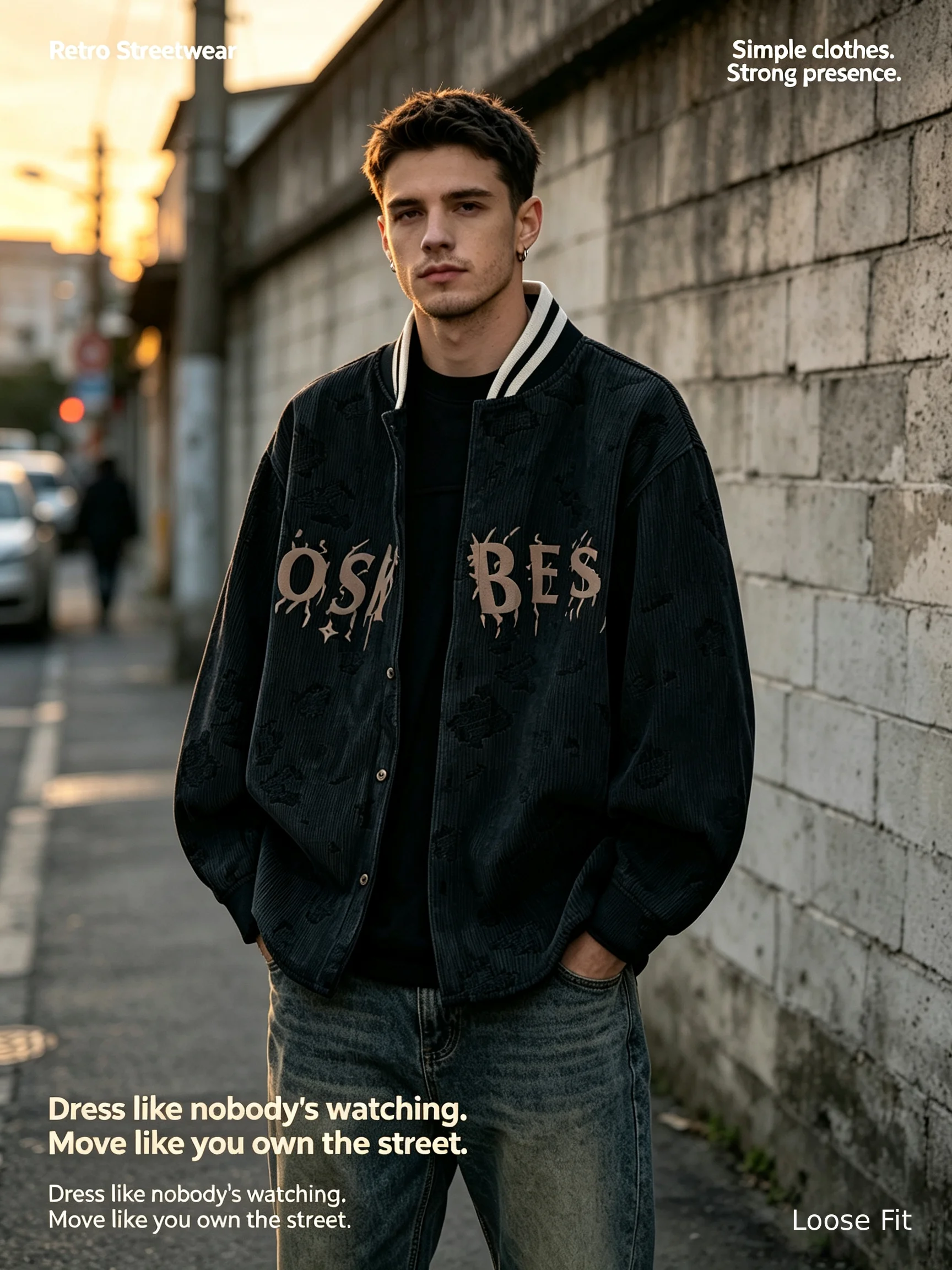 Мужская винтажная жаккардовая – обзор и цена Varsity Jacket Letterman