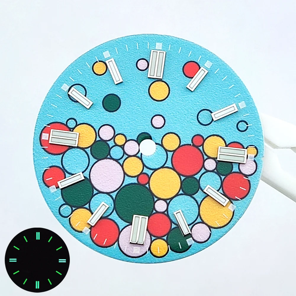 NH35 الطلب نقطة نمط الطلب الأخضر مضيئة الطلب يناسب NH35/NH36 أجزاء الحركة استبدال الملحقات ساعة بطلب