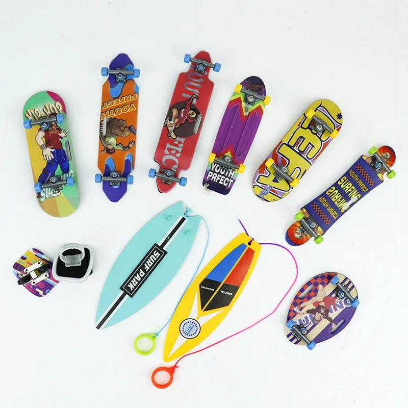 Hobbies: Novelty, Anti Pressure Finger Skateboarding Toys, Children's Mini Creative Finger Surfboard, Simulated Finger Skateboar