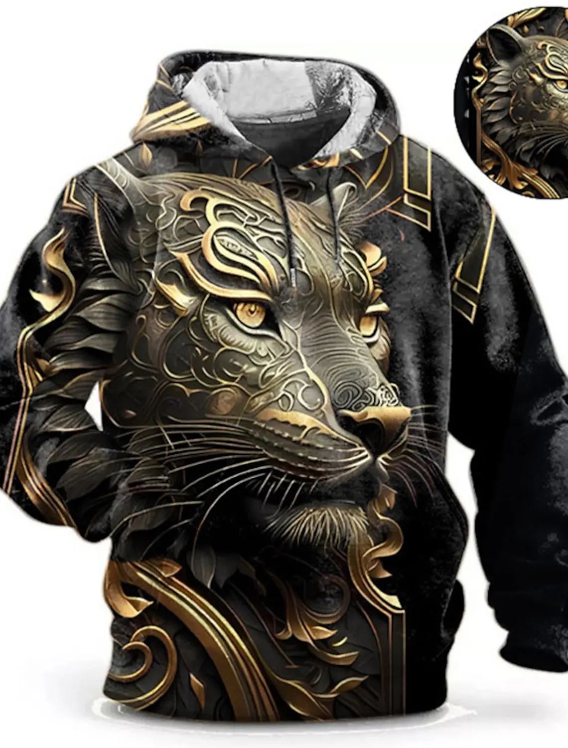 Graphic Animal Men's Fashion 3D Print Hoodie Sports Hoodies Hooded Print Front Pocket Spring & Fall Designer Hoodie Sweatshirt