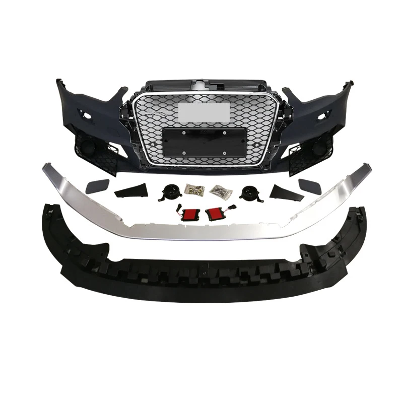 

Suitable for 2014-2016 Audi A3 New High Quality PP Material RS3 Front Bumper Assembly Grille Upgrade Body Kit