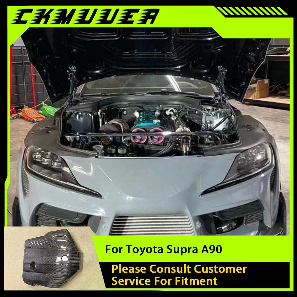 

Forged Carbon Fiber for Toyota Supra A90 2019+ Engine Hood Bonnet Cover Cap Inner Engine Hood Cover Trim Body Kits FRP