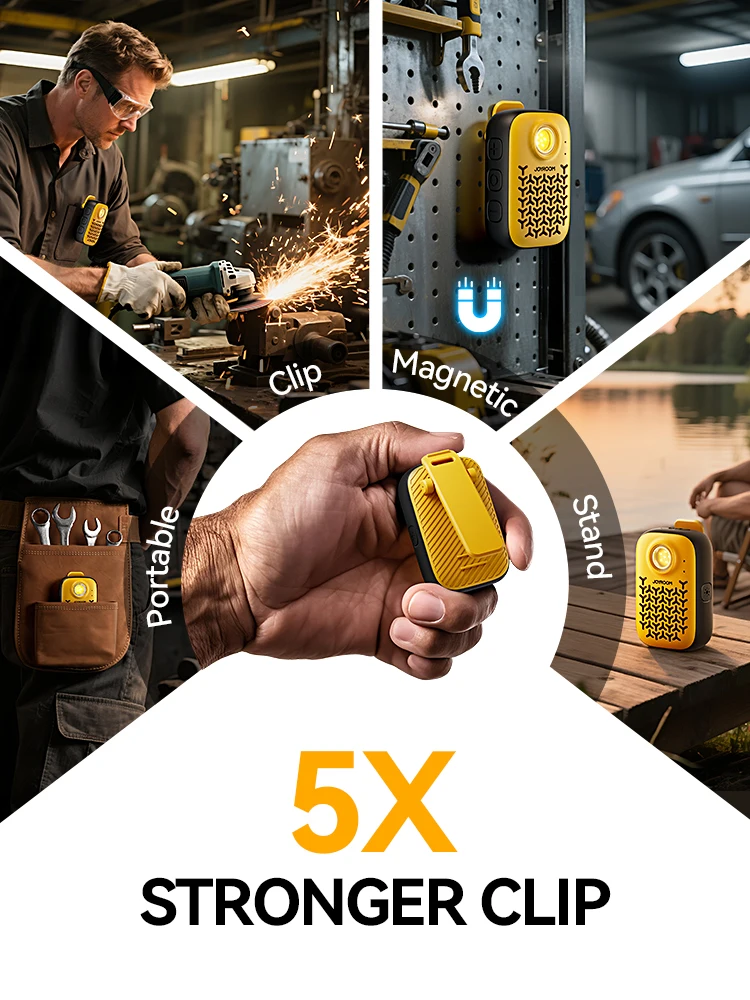 Joyroom alto-falantes Bluetooth vestíveis, IP67 à prova d'água, alto-falante pessoal pequeno portátil com clipe/som limpo/par estéreo/sem fio 5.4