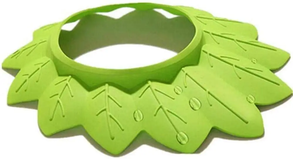 

Baby Shower, Soft Baby Bath Leaf Shaped Elastic Bath Safety Hat Shower Visor Bathing Hat for Toddler