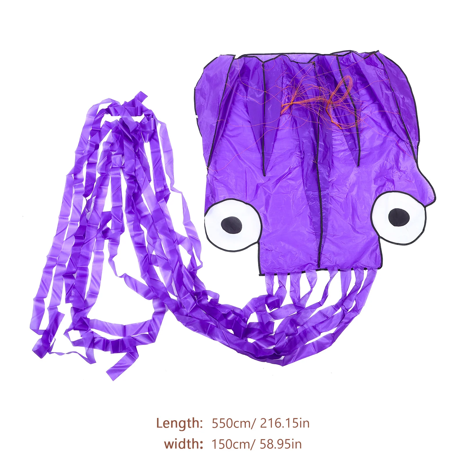 Creatieve Octopusvormige vliegerdoek Materiaal Gemakkelijk te vliegen Buitenpark Strand Kleurrijke gigantische Octopus Lange staartvlieger