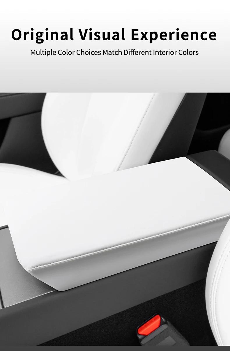 Mittelkonsolen-Armlehnenauflage für Tesla Model 3 Highland / Model Y Juniper ABS Armlehnenbox-Schutzabdeckung Autozubehör – Detail 4