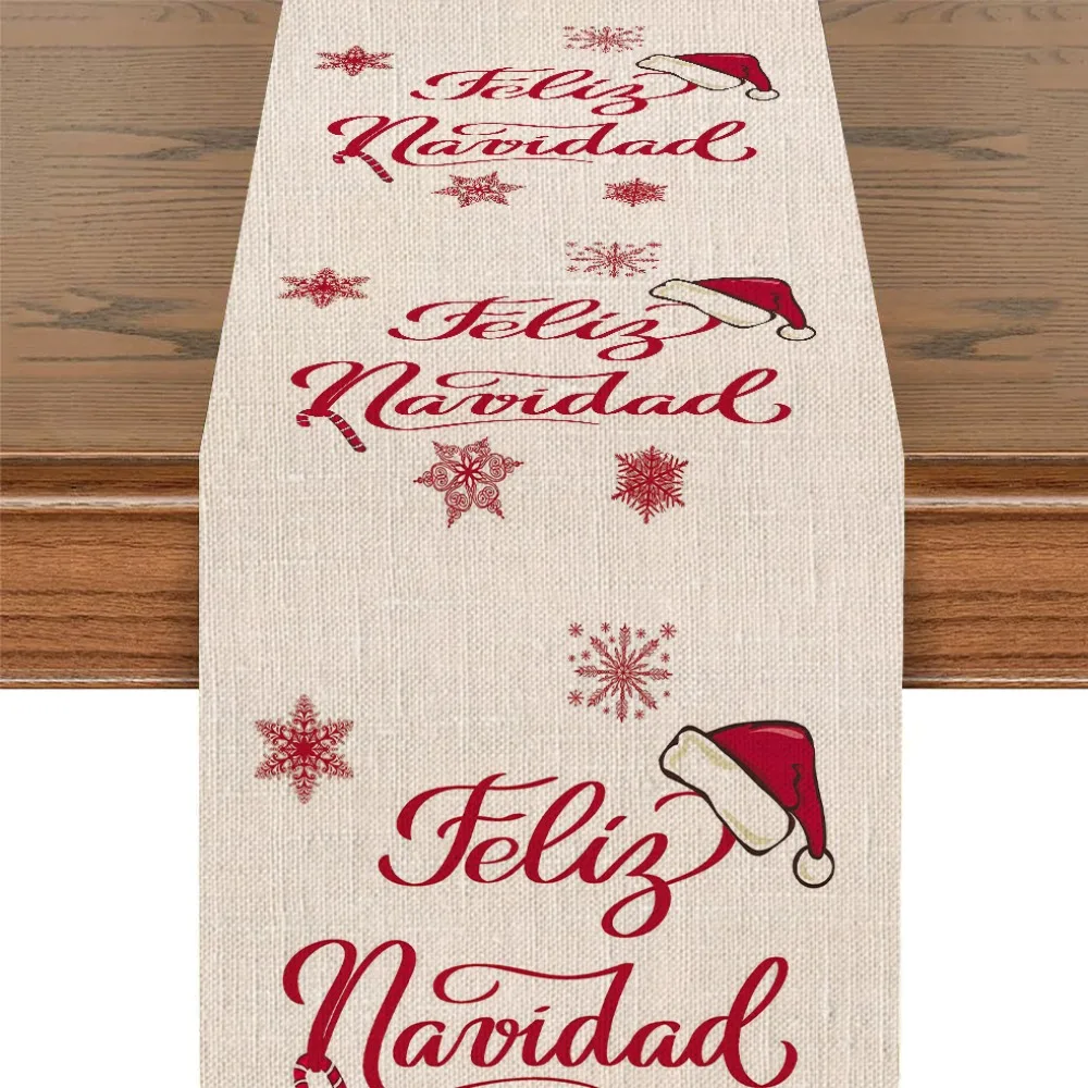 جديد ثلاثية الأبعاد الطباعة الرقمية عيد الميلاد الجدول العلم الكتان طاولة القهوة مفرش المائدة الإبداعية الكرتون شجرة عيد الميلاد مفرش طاولة